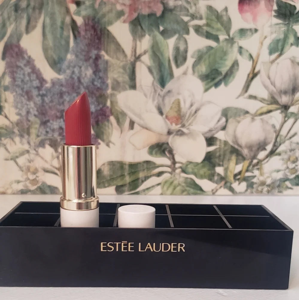 Lipstic Organizer & Rebellious Rose 420 Lipstick Estee Lauder